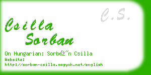 csilla sorban business card